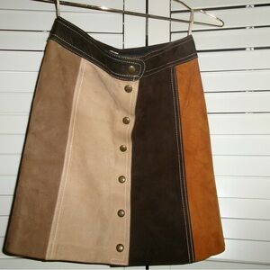 Vintage 70’s suede patchwork skirt.